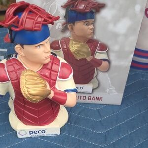 Peco Baseball Catcher Bobblehead Bank